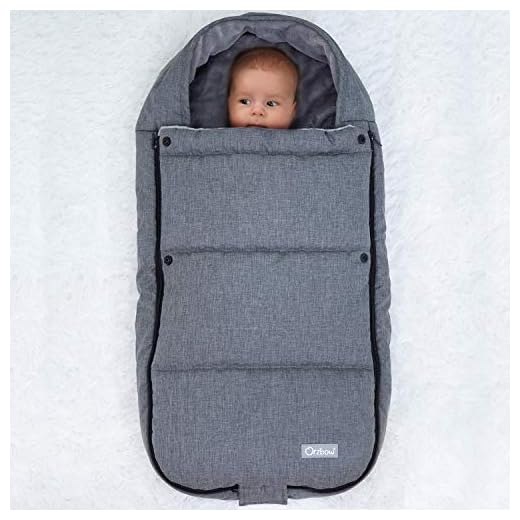 Orzbow Saco Silla Paseo Invierno Universal Para Cochecito Y Silla De Paseo,Saco Carro Bebe - Impermeable Y Cortavientos (12-24 Meses,Dark Gray)