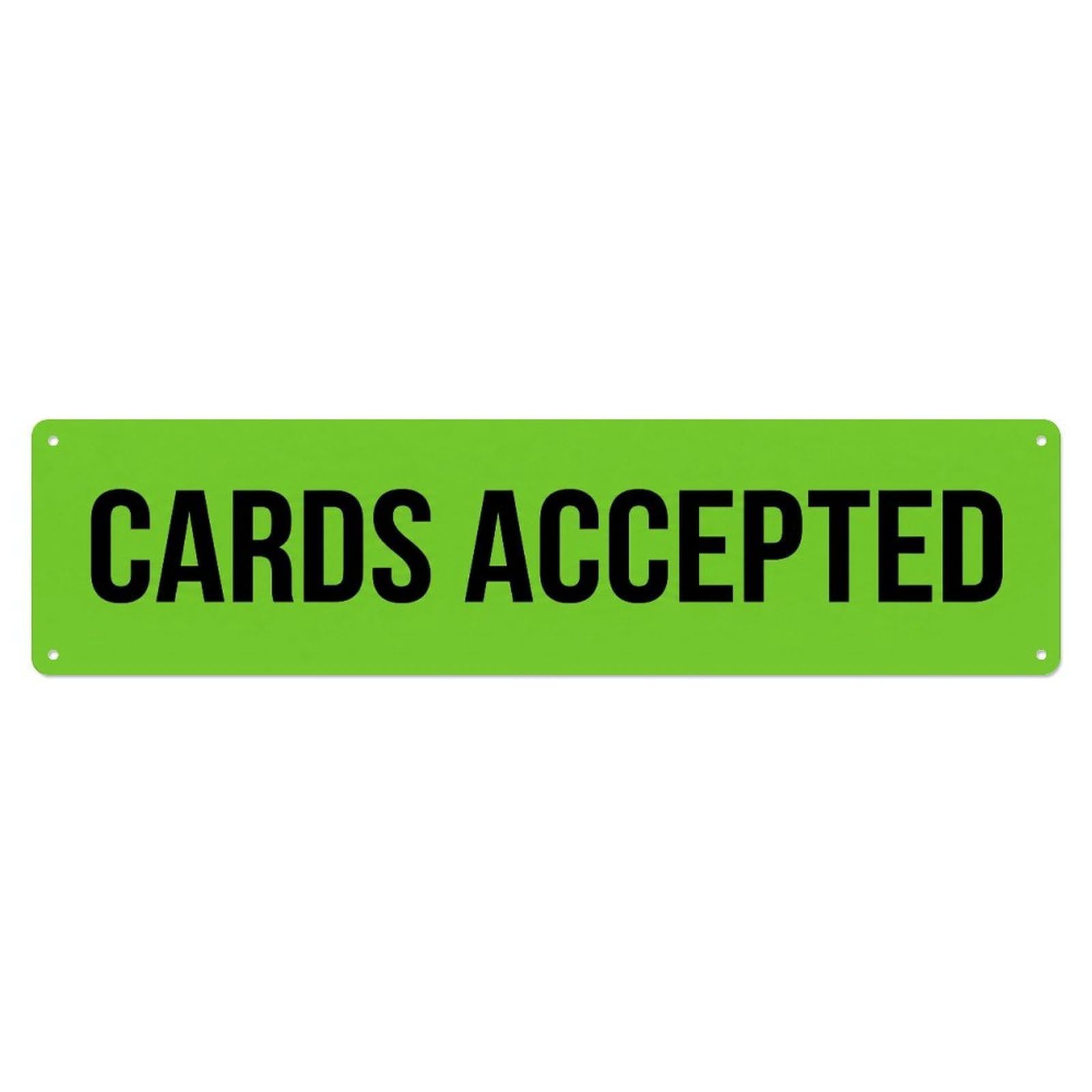 Metal Tin Sign Cards Accepted Payment Options