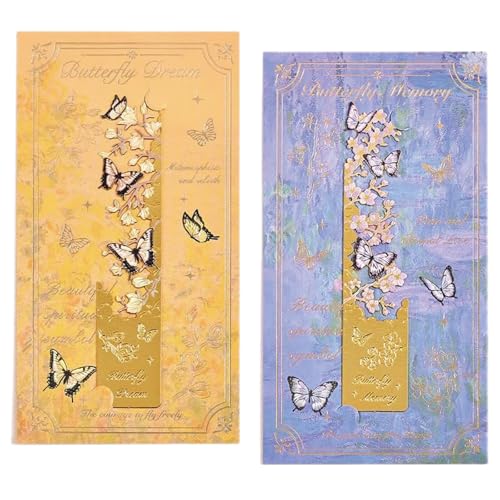 Auiremrti 2 piezas de set de marcapáginas de metal, con diseño de mariposa y flores, accesorios para libros, marcapáginas estéticos para libros, marcapáginas de metal para mujeres y hombres