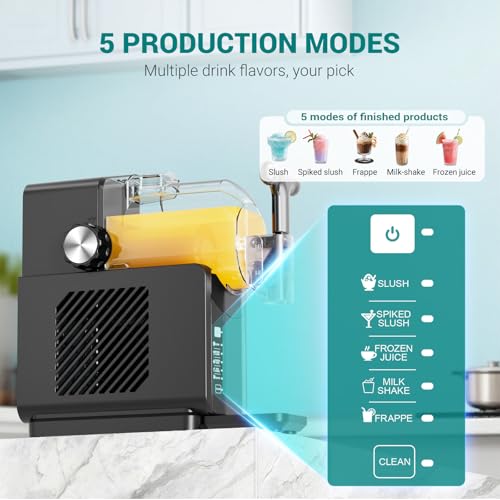 Image of 108 OZ /3.2L Slushy Machine,No Ice Needed, 15-45 Minutes to Make Margarita & Slushie & Milkshakes, Frappes and More,Built-in LED Light,110V Professional Shaved Ice Machine with Self-Cleaning