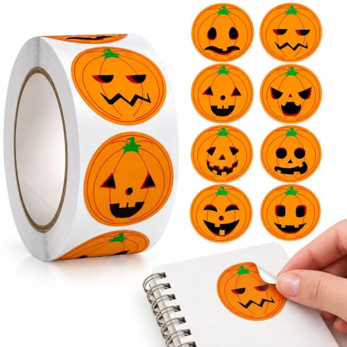 Rollo Pegatinas Emojis Hallowen para niños, Hallowen stickers, 1 Unidad