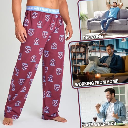 West Ham United F.C. Mens Pajama Pants Lounge Pants Loungewear Comfy Sleepwear3