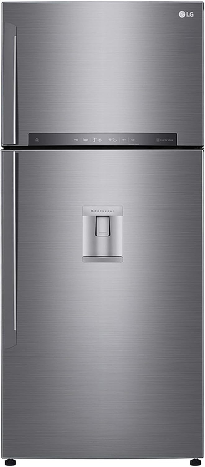 LG GTF744PZPED Frigorifero Doppia Porta, Classe E, 509l, Wi-​fi, Door Cooling, Gestione Umidità,​dispenser Acqua, Cassetto 0 Gradi, Fabbricatore Del Ghiaccio, Compressore Smart Inverter, Inox