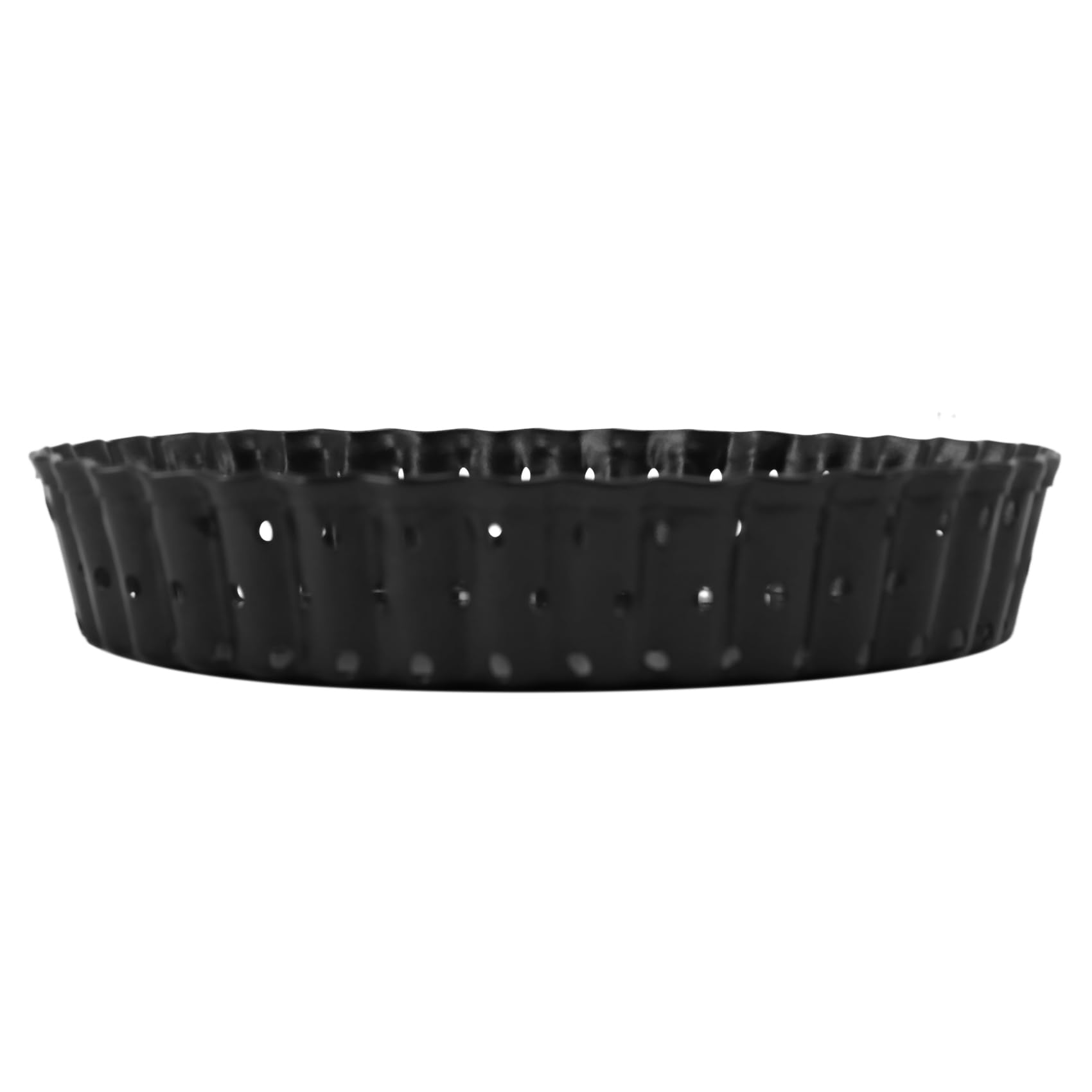 Lot de 8 poêles à tarte à quiche - 5 moules ronds perforés - Anti-adhésif - Avec trous pour gâteaux, tartes, quiches