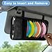 LXUEJIE 1 Pcs Car CD Holder, Car Sun Visor Storage DVD Disc Holders Pocket Case Organizer with 12 DVD Storage Sleeves, one Mesh Pocket, one Pen Holder, and Elastic Strap (Black)