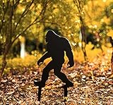 CINPIUK Bigfoot Garden Stake, Metal Sasquatch Yard Sign Christmas Outdoor Decoration Black Bigfoot Sculpture for Lawn Patio Decor