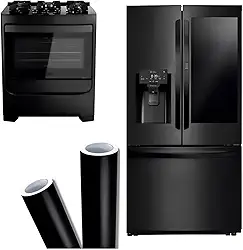 Papel De Parede Adesivo Preto Lavável Envelopamento Geladeiras Mesa Móveis 10m X 45cm Envelopar