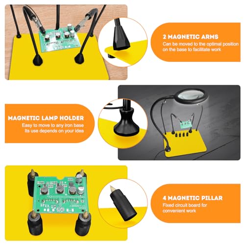3X Helping Hands Soldering Third Hand with Dimmable LED - Image 3