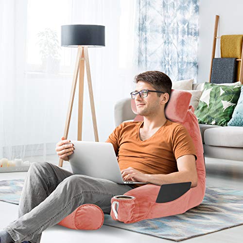 Clara Clark VC_NEW-READPILOW-L-MSTYRSE Reading Pillow, Large Back Pillow For Sitting Up In Bed, Memory Foam Back Support Pillow, Reading Pillows For Sitting In Bed Adult, Misty Rose Sit Up Pillow thumb #7