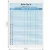 Tabbies Patient Sign-In Label Forms, 8-1/2 x 11 Form, Blue, 23 Labels/Sheet, 125 Sheets/Pack, Confidentially Sign In Your Patients, Also Provides a Daily Patient Log (14531)
