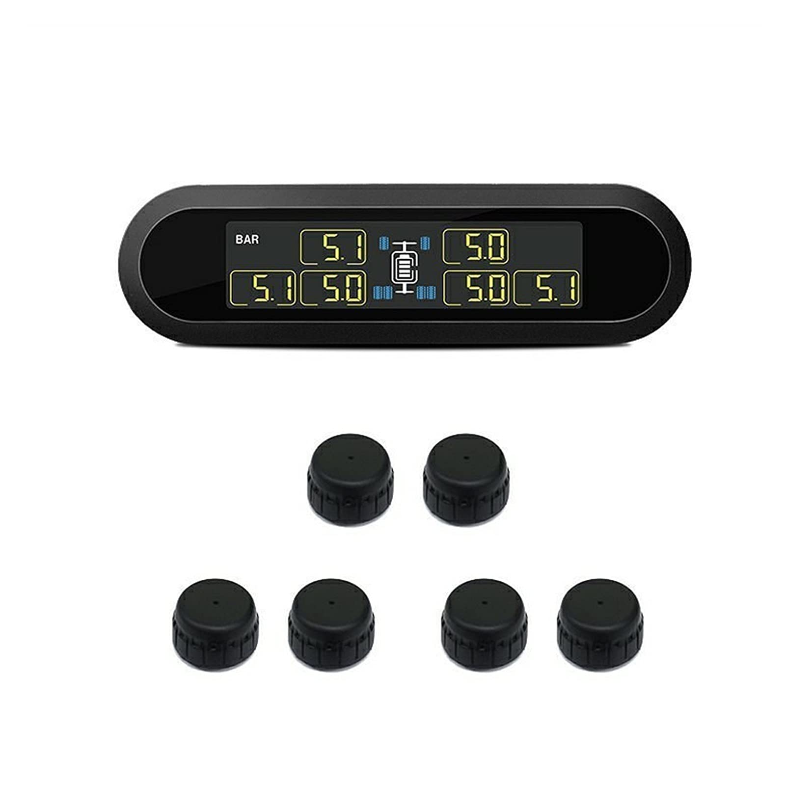 Jansite TPMS Sistema Monitoraggio Pressione Pneumatici - Display 3.5'' Solare & USB-C Con 4 Sensori - Foto 11