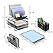 DESIGNA Stackable Mesh Desk Organizer with 3 Sliding Letter Tray Drawers, 4 File Holders Sorter Section, 2 Side Compartments, Pencil Holder Non-slip All In One Desktop Organizers Office Storage, Black