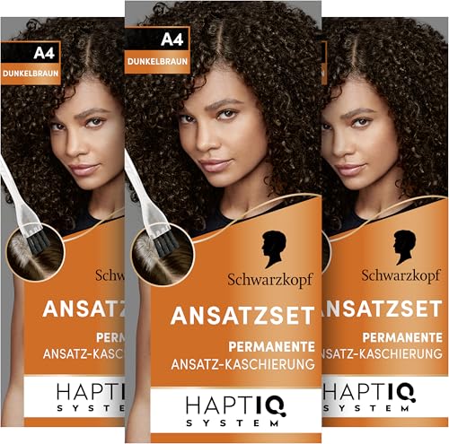 Schwarzkopf Ansatzset A4 Dunkelbraun Stufe 3 (3 x...