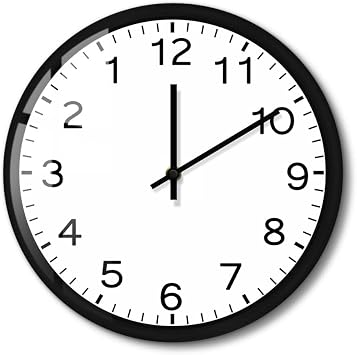 The Geeky Days Run Backwards Clock Arabia Numbers Battery Operated Silent Quartz Anticlockwise Reverse Anti Metal Frame Wall Watch Home Decor Run Counter 12inch Round Timepieces