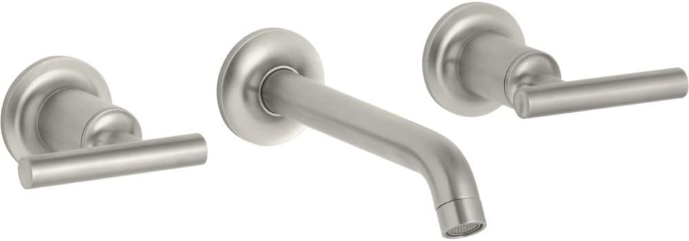 Purist Vibrant Brushed Nickel Wall-Mount Bathroom Sink Faucet Trim