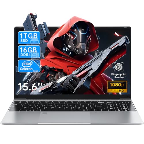 15.6 Inch Laptop Computer,16GB RAM 1TB SSD,N5095 4C/4T Processor(...