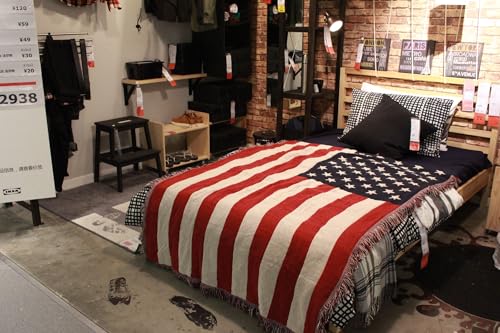 マルチカバー 北欧 アメリカ国旗 ソファカバー ベッドカバー フリンジ付き ラグ ブランケット 130X180cm