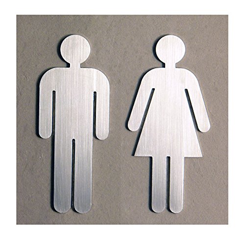 Türschild Set "Frau+Mann" Toilettenschild, je 1 Stk. MATT - Made in Germany