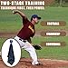 nonarttoy Pitching Towel Trainer for Baseball and Softball, Baseball Training Tool for Precision and Power on Fastball, Changeup, and Curveball, Portable Pitching Trainer for Young Beginners (Blue)