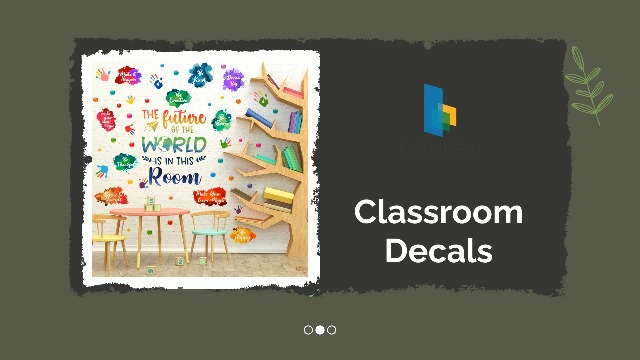 Leinuosen Kids Wall Decals Classroom Colorful Inspirational Decals Daycare Playroom Wall Decor Motivational Positive Saying Sticker(Be The Reason)