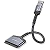 JSAUX Adattatore SATA USB 3.0, Cavo USB 3.0 zu 2,5 Zoll SATA III Festplatten/SSD Adapter Nylon SATA Kabel Adapter UASP Kompatibel mit Windows, MacOS, ChromeOS, Linux-(Grau)