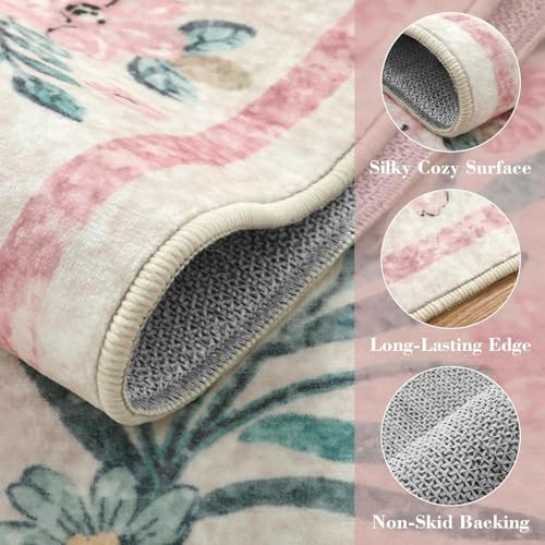 Tapis de salon floral couverture canapé chambre table basse - 3