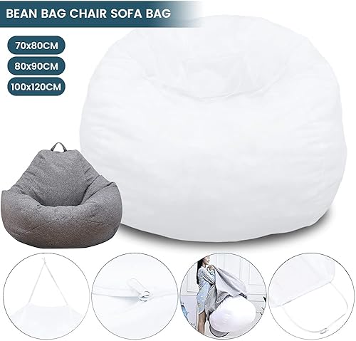 Miniatura 3 de Funda de repuesto para puf (39 x 47 pulgadas, blanco)