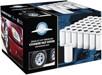 Amazon.com: United Pacific 10013CB Wheel Lug Nut Cover Set, 33mm x