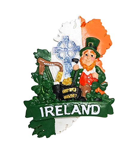 zamonji Leprechaun Irlandés, Irlanda, 3D Imanes para Refrigerador Imán de Nevera Viaje Souvenir Turísticos Recuerdos