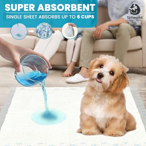 Image of Training Pads, with Odor Lock Technology & Super Absorbent Pee Pads, Leak-Proof Dog Potty Training Pads for Puppies, Dogs,Cats & Rabbits (60 X 60 cm) Pack of 3(30 Pcs Each)