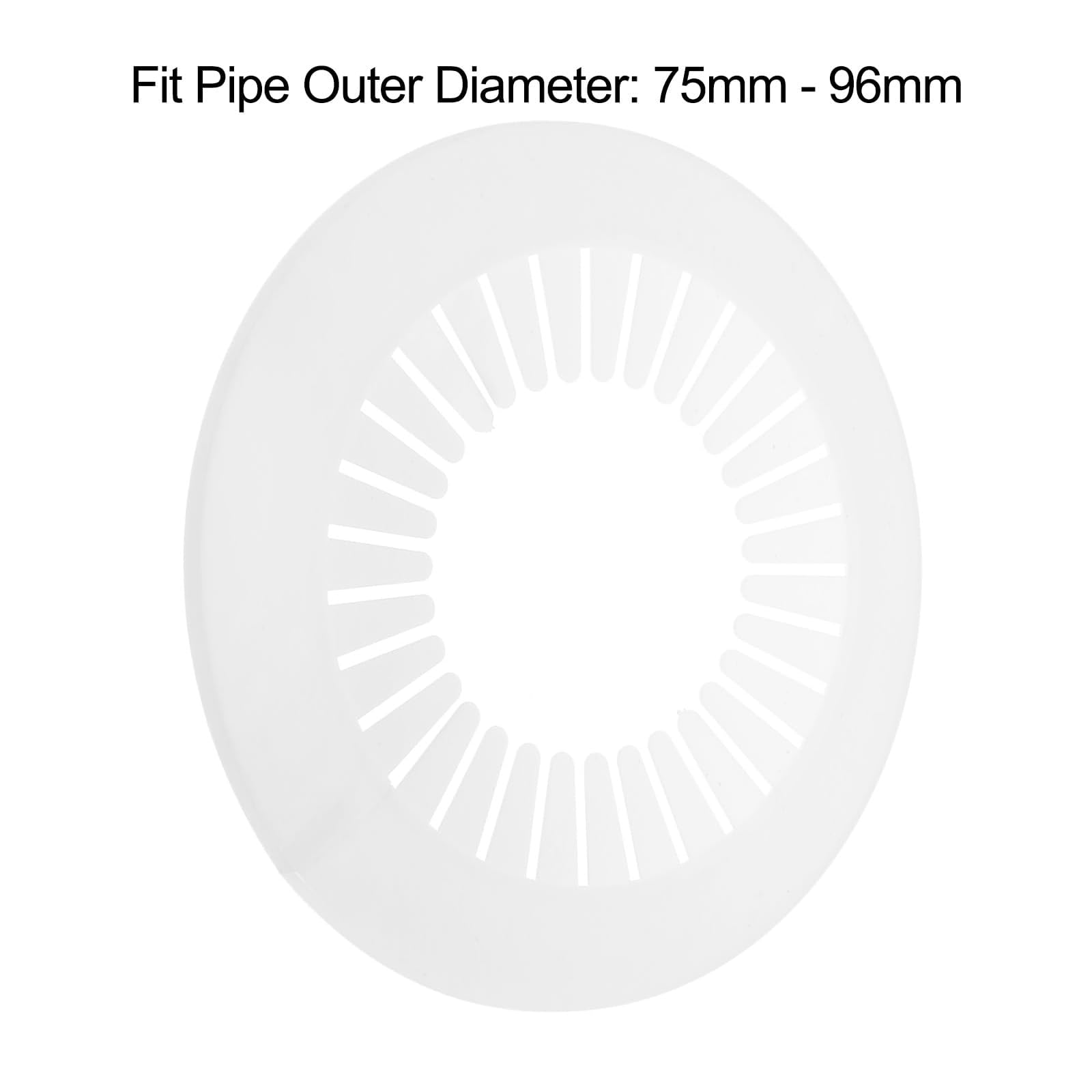 TOP-VIGOR 2pcs 75mm-96mm Pipe Cover Decoration, PP Plastic Escutcheon Pipe Collar for Water Pipe Drain Line - Image 3