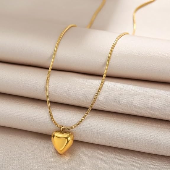 MIAMI pendant necklace chain for women girls Love anti tarnish stainless steel gold stylish Neck Chain | Heart Locket | Modern Design | Birthday Gift Valentine| Aesthetic Jewellery | Accessories 4