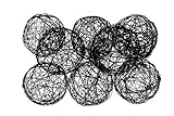 BD Crafts Decorative Wire Ball. (3'' Black Wire Ball Pack of 8)