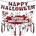 Nasoalne 5 Pcs Toile de Fond de fête d'halloween, 3 bannières sanglantes d'halloween, Toile de Fond sanglante, Couteaux de Sang tirant Le Drapeau, Fournitures de fête Vampire Zombie intérieur