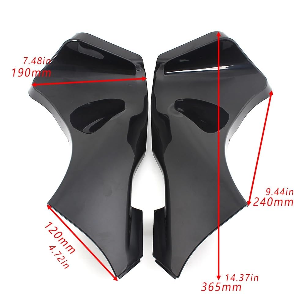 Obudowa rozpraszająca ciepło Do ZX6R 2005-2006 ochrona silnika osłona | 1 para osłon kanału powietrznego z tworzywa ABS, czarne akcesoria motocyklowe