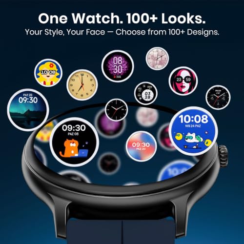 Image of GameSir Glavito Round Dial Smartwatch with 1.49 inch AMOLED Display, 100+ Sports Modes, IP67, Bluetooth Calling, Crown Control, Health Tracking, 100+ Watch Faces, Men & Women (Magnetic Dark Blue)