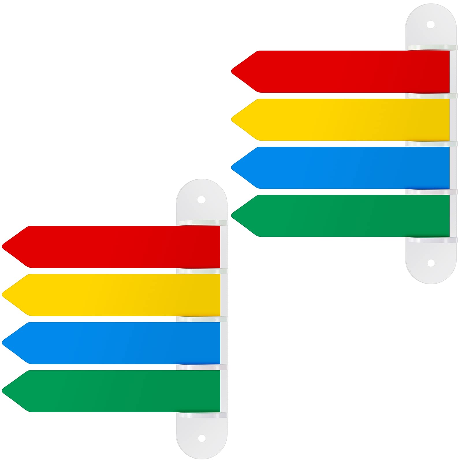 2 Pack Exam Room Flags 7'' Long Door Flags for Medical Office Primary Colors Exam Room Status and Signal Flag Medical Door Flags for Doctors Offices, Hospitals and Clinics Supplies, 4 Flag System