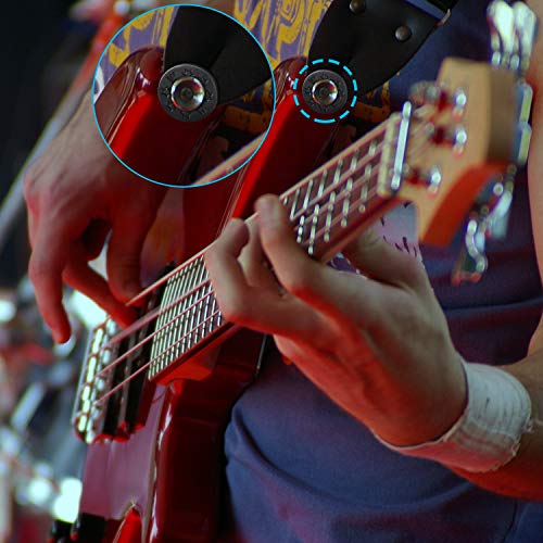 12 Stücke Gitarren Gurt Schlösser Silikon Gurtschlösser Gummi Gitarren Gurt Blöcke Gitarren Schutz (Schwarz)