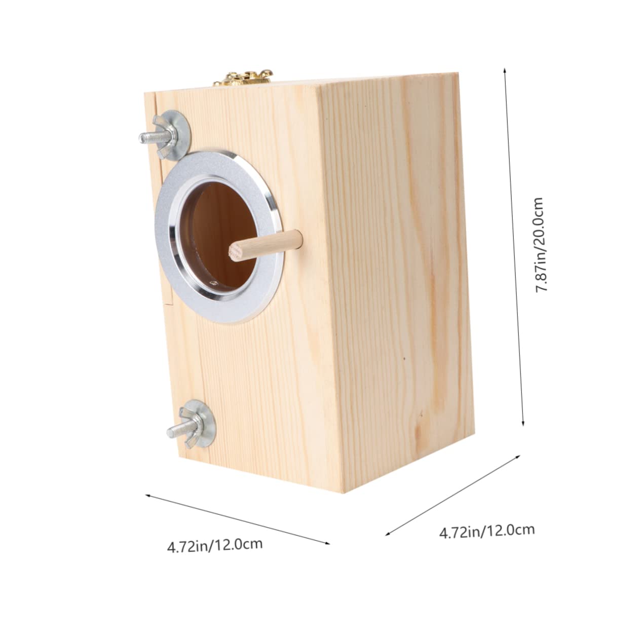 POPETPOP Outdoor Bird Nest Parrot Breeding Box for Garden Decoration Clamshell Made from and Pine Wood Versatile Use for Home and Outdoor