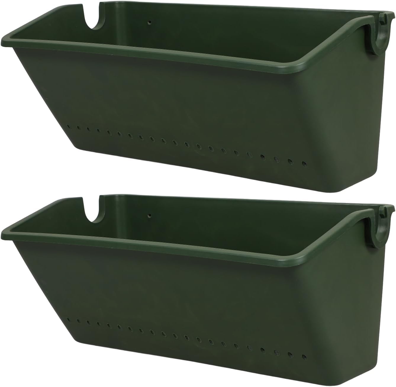 Niltracy 2 Pack Outdoor Vertical Wall Planters, Hanging Flower Pots with Drainage Holes for Balcony, Fence, Garden, and Railing Decor