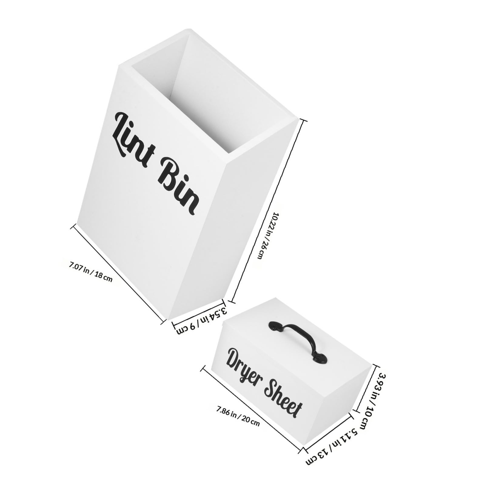 BESTYASH 2 Piezas Caja de Almacenamiento para Secadora de Ropa, Madera