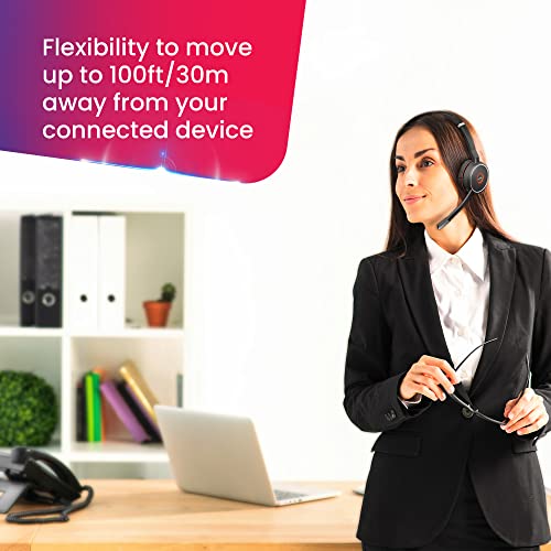 Jabra Evolve 75 Bluetooth Headset Bundle, Wall Charger, Usb Dongle 7599-832-109-B, Pc, Mac, Compatible For Dragon, Softphones, Mobile, Tablet, Microsoft Certified, Skype, Cisco, Avaya #TOP7