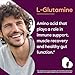 BESTVITE Filler-Free L-Glutamine 1000mg per Capsule (240 Capsules) - Free Form - No Stearates - Gluten Free - Non GMO - Pure L Glutamine Supplement - Maximum Strength Glutamine Capsules