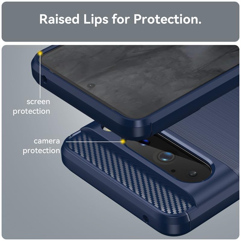 Image of Basic Case for Google Pixel 8 Pro (Carbon Fibre Blue)