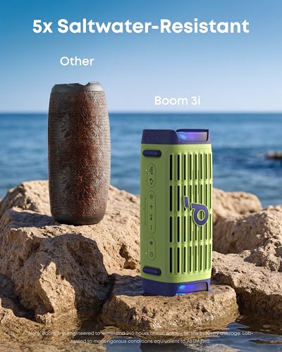 Image of Soundcore Boom 3i by Anker, 50W Compact Outdoor Speaker, Floating Playback | IP68 Waterproof, BassUp 2.0, Saltwater-Resistant, Bluetooth 5.3, 16H, TWS, ideal for Kayak /Fishing /Camping