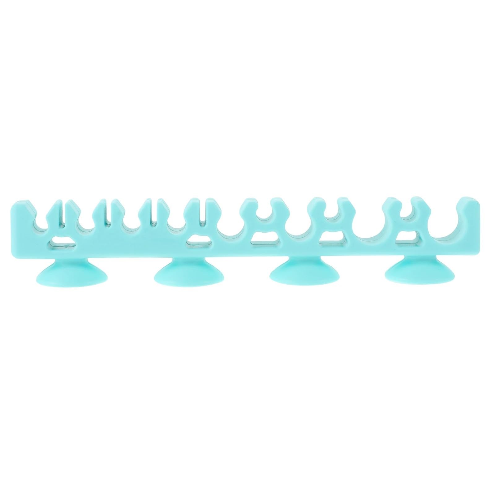 WLIHDB 3Pcs Makeup Brush Holder Multi-Slot Silicone Rack Suction Cup Drying Shelf Organizer Compact Storage for Makeup Brushes