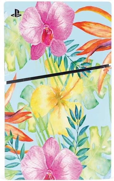 Skinit Decal Gaming Skin Compatible with PS5 Slim Digital Edition Bundle - Tropical Daze Design