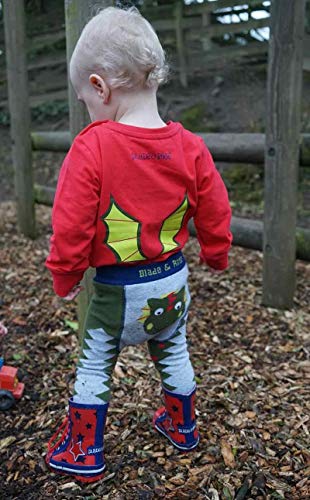 Meia Calça Legging Infantil Dragão 1-2 anos, Blade and Rose, Verde