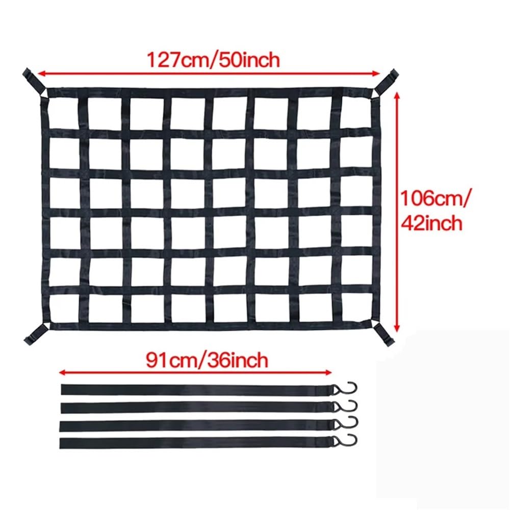 Rete di Carico per Portapacchi da Tetto per Auto Camion per Pick-up SUV Furgone Controllo del Rete Portaoggetti Tasca Organizer(Style S)