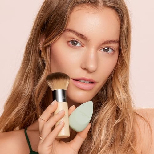 ECOTOOLS Blend + Blur Makeup Brush and Sponge Duo, Makeup Blending Sponge & Foundation Brush, For Liquid & Cream Products, Cloud Skin, Eco Friendly, Latex-Free, Cruelty Free, & Vegan, 2 Count - imagen 9